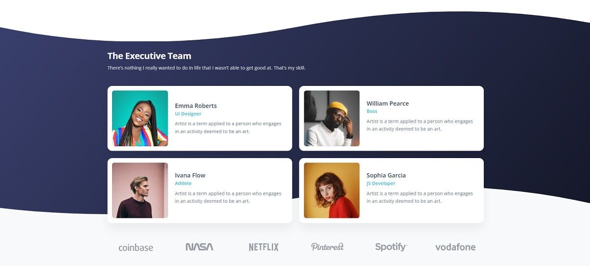 Soft UI Design System - Team Section.