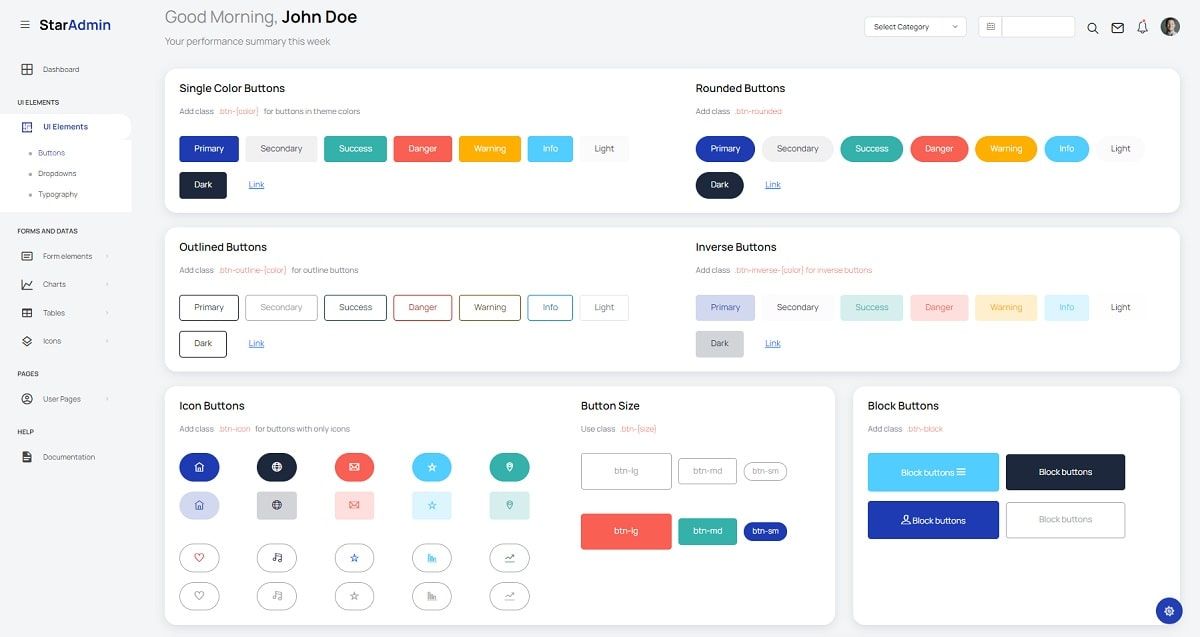 Star Admin Bootstrap 5 - UI Elements.