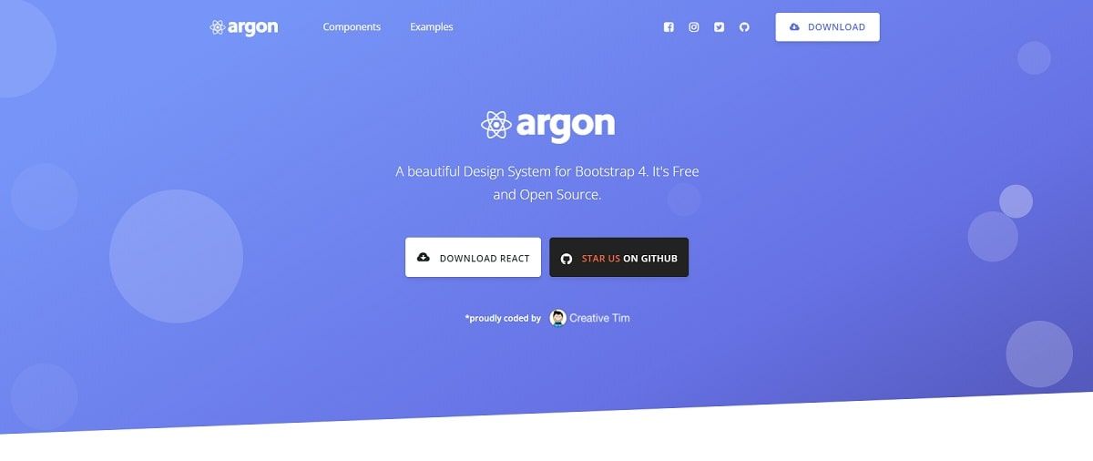 Argon Design System React - Cover Image