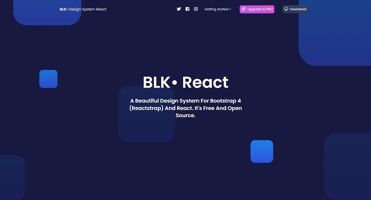 BLK Design System React (open-source) - Cover Image