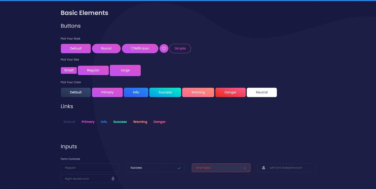 BLK Design System React (open-source) - UI Components.