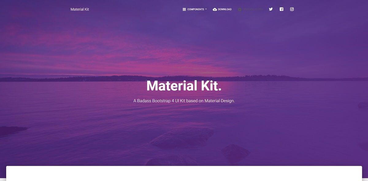 Material Kit (Open-Source Bootstrap 4) - Cover Image