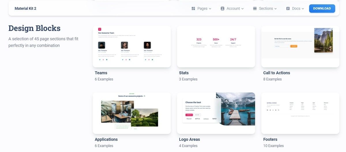 Material Kit 2 PRO React (Premium Template) - Design Blocks