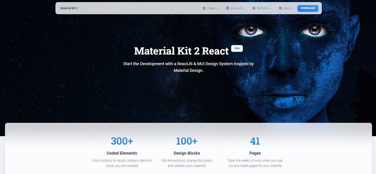 Material Kit 2 PRO React (Premium Template) - Cover Page
