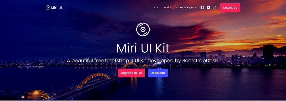 Miri UI Kit (Open-Source Bootstrap 4 Design) - Cover Image