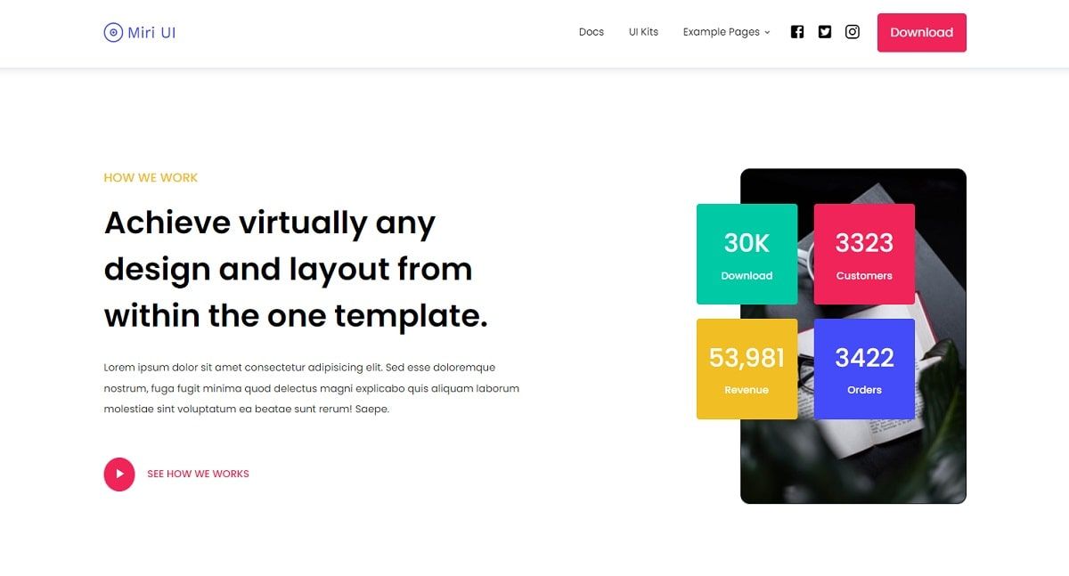 Miri UI Kit (Open-Source Bootstrap 4 Design) - Video Component