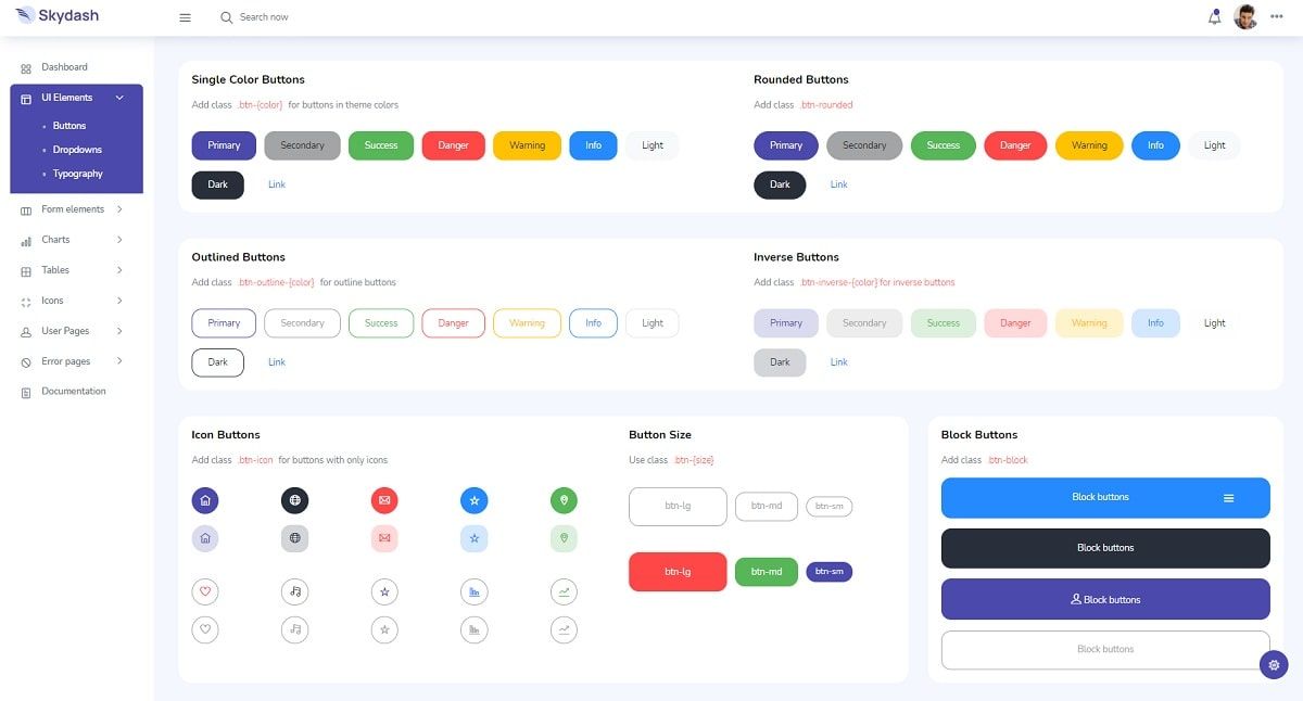 SkyDash (Open-Source Template) - UI Kit.