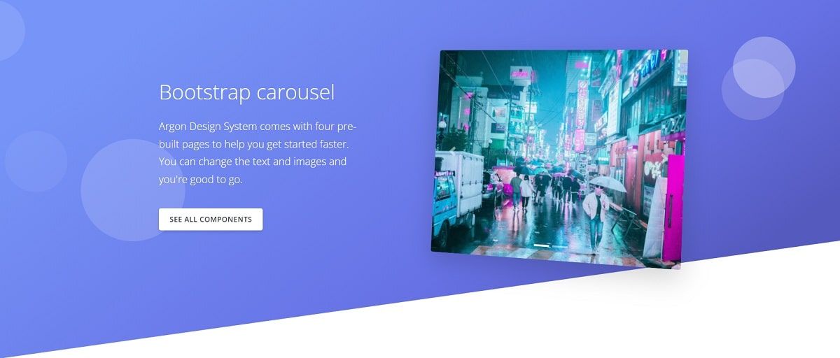 Vue Argon Design System (Open-Source) - Carousel Component.