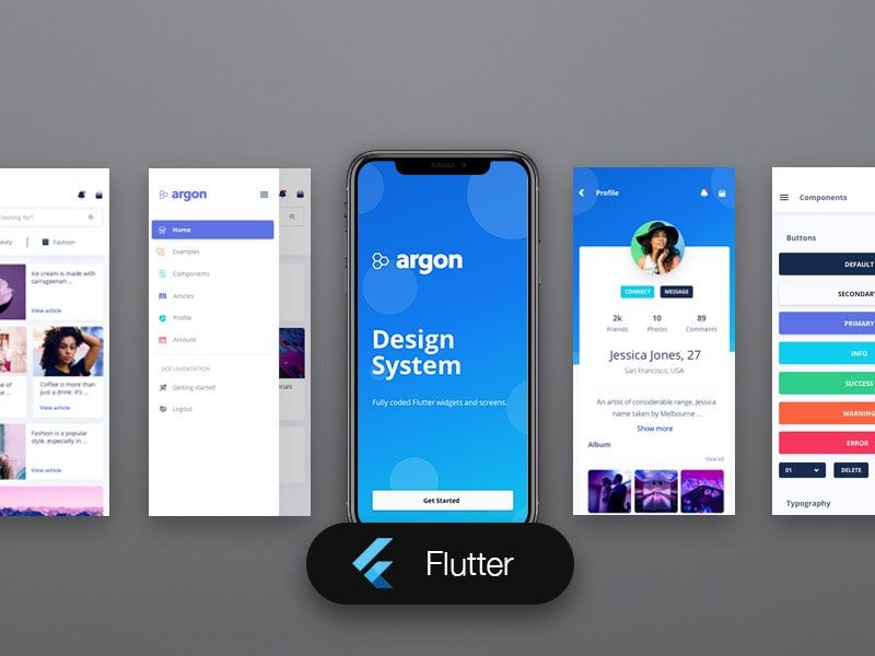 Argon Design - Free Flutter Theme (by Creative-Tim)
