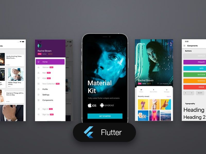 Material Kit - Free Flutter Theme (by Creative-Tim)