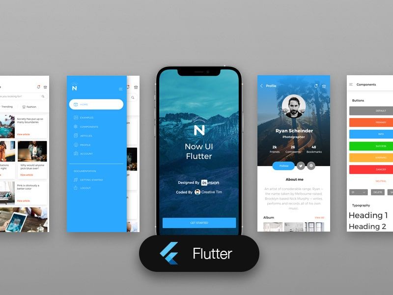 Now UI Design - Free Flutter Theme (by Creative-Tim)