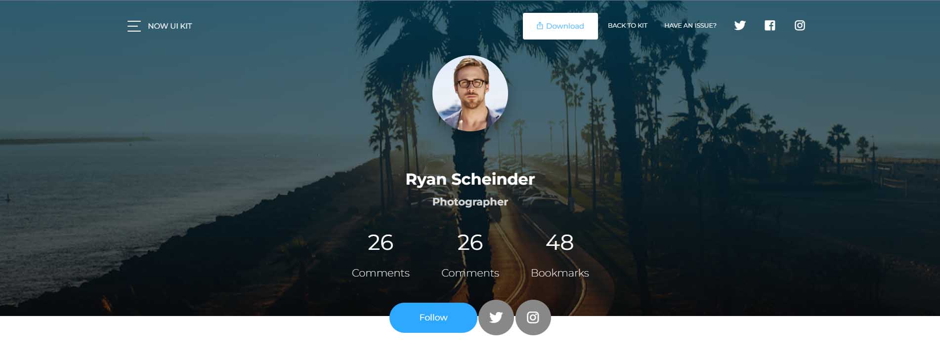 Now UI Kit React - Profile Page (Open-Source Template)