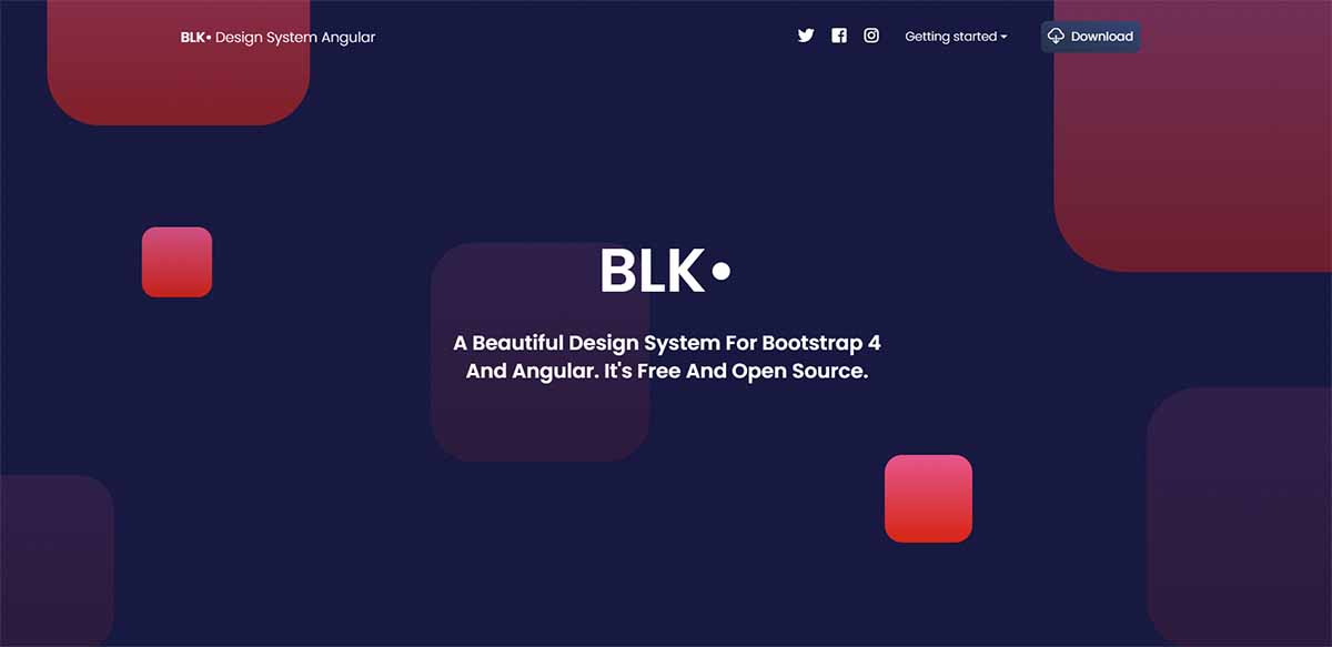 BLK Design System - HERO Section (Free Angular Template)