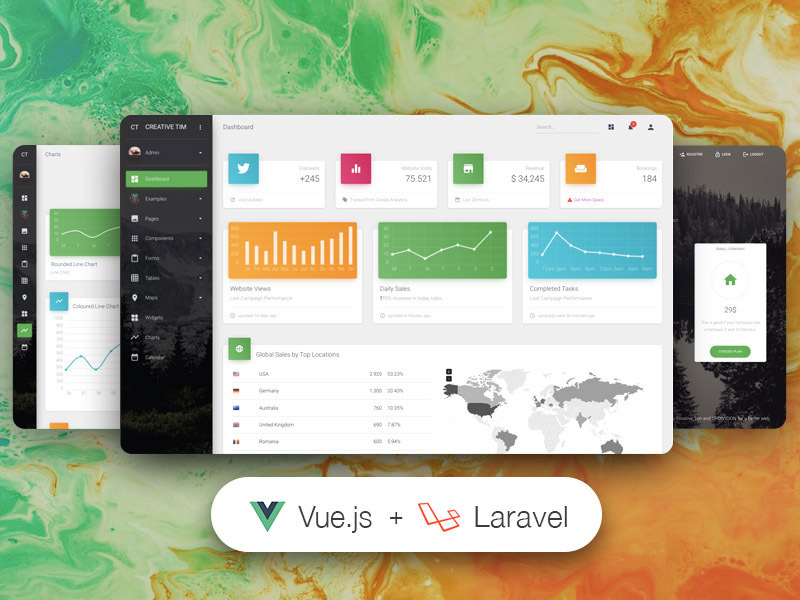 Vue Material Dashboard Laravel - Premium Version