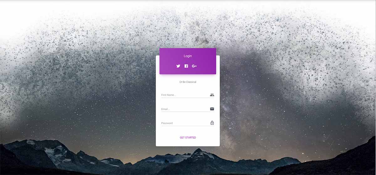 Next JS Material Kit - Login Card (free template)