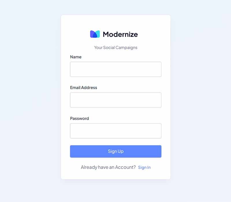 Modernize - Free NextJS Template (SignIN Page)