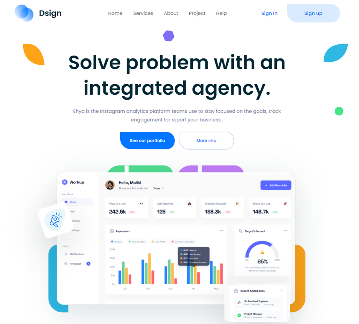 Dsign Next.js Landing-page - HERO Section, crafted by AdminMart