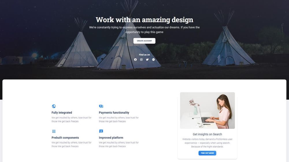Material Kit 2 - Free Bootstrap 5 Design
