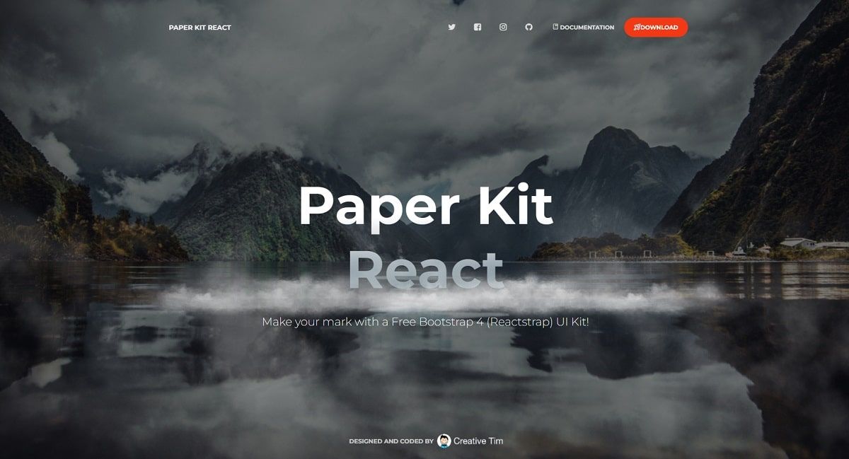 Paper Kit React is a free Bootstrap 4, React Template.