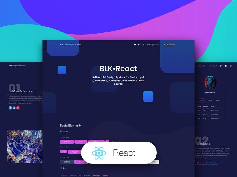 BLK Design System - Open-Source React UI Kit (Creative-Tim)