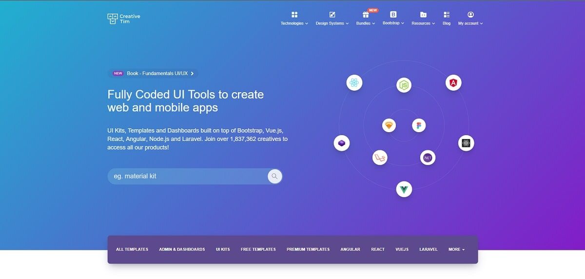 Creative-Tim - Latest Updated UI Kits (all Free)