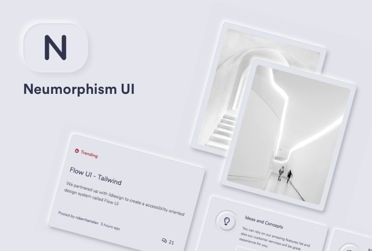 Neumorphism UI - Free Bootstrap template by Themesberg