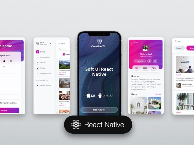 Soft UI React Native - Open-Source Template by Creative-Tim