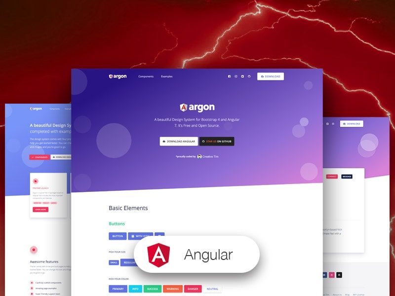 Argon Design System - Open-Source Angular Kit