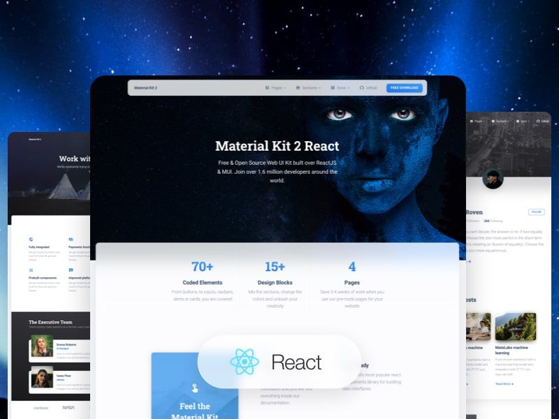 Material Kit 2 React - Open-Source MUI Template