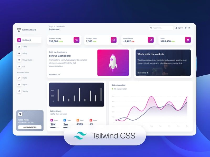 Soft Dashboard - Open-Source Tailwind Template