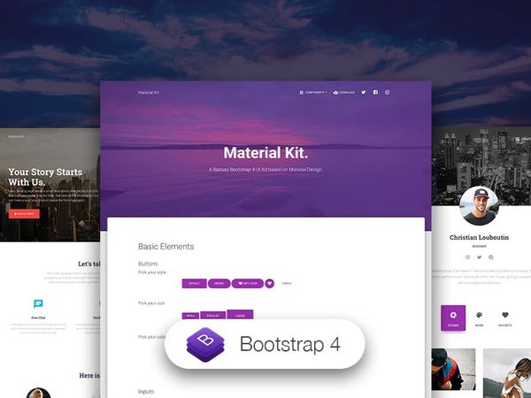 Material Kit - Open-Source Bootstrap 4 Template (Creative-Tim)