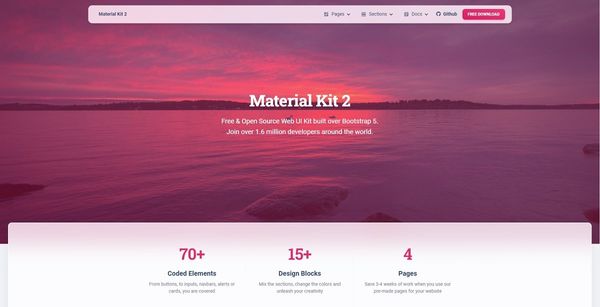 Material Kit 2 - Free Bootstrap 5 Template