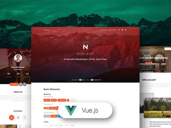 Vue Now UI Kit - Open-Source Template by Creative-Tim.