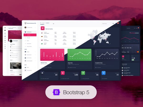 Cool Dashboard Design - Material Dashboard PRO 