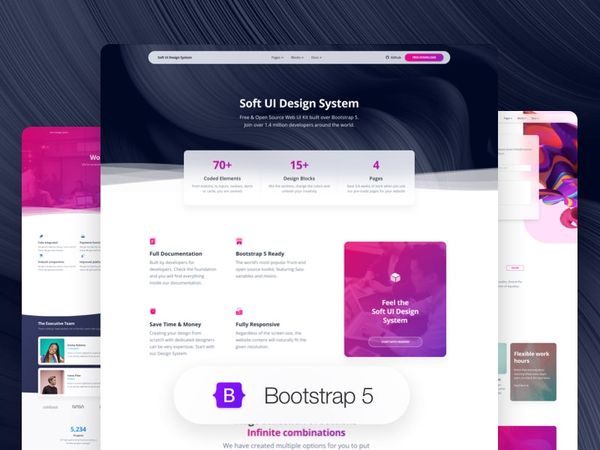 Soft UI Design System - Open-Source Bootstrap 5 Kit
