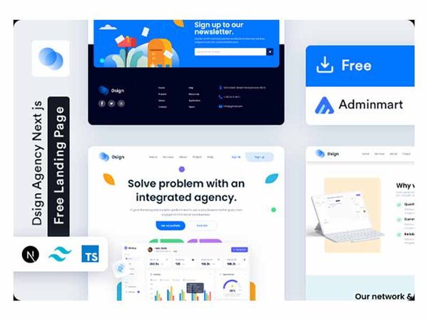 Dsign Next.js Landing-page - Free Template, crafted by AdminMart