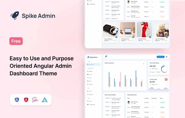 Spike - Free Angular Dashboard Template